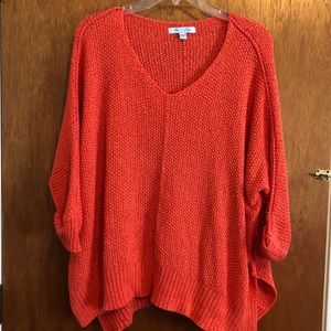 She + Sky Orange Sweater